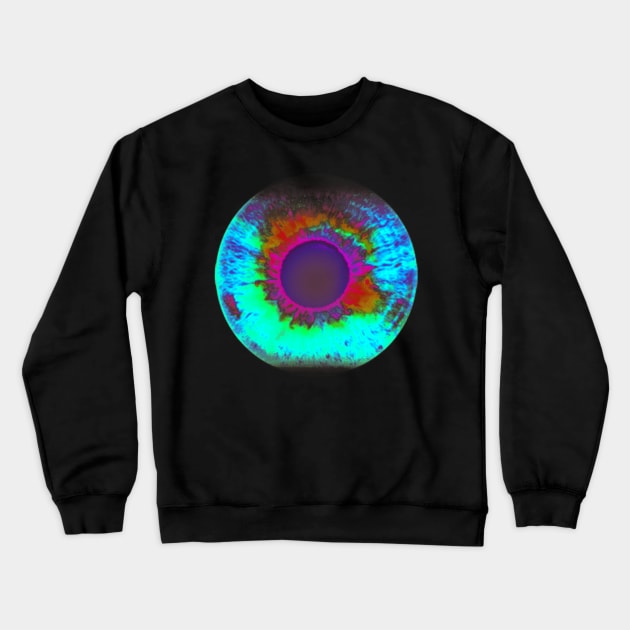 Multicolor Neon Eye / Rainbow Eye Crewneck Sweatshirt by seredina